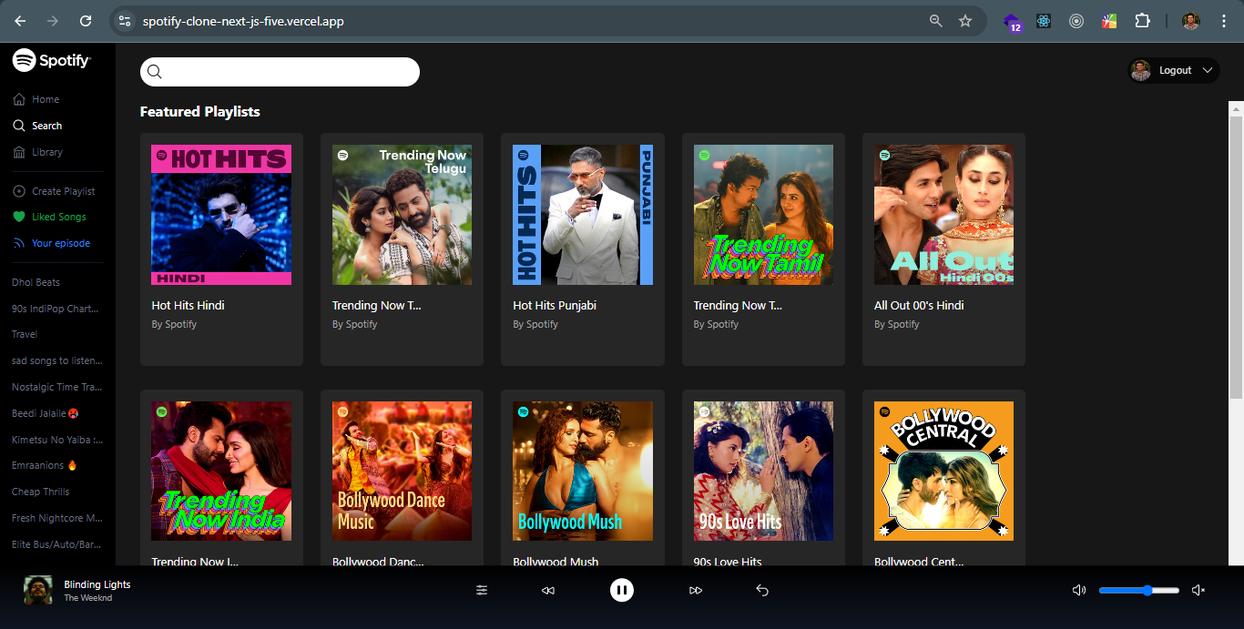 Spotify Clone image